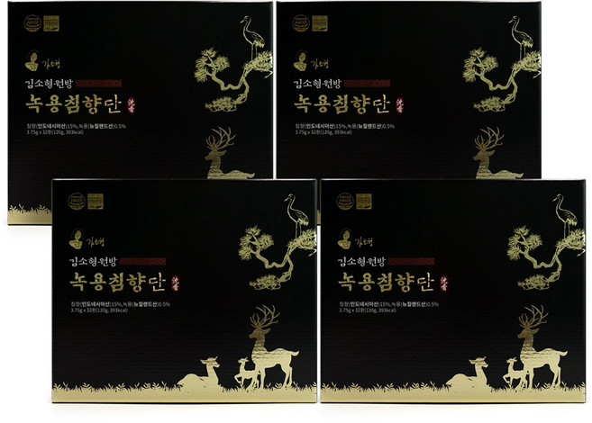 김오곤 정일품 명가침향단 (한박스당 60환), 225g, 4개