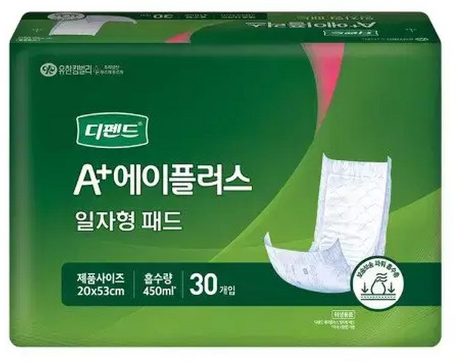디펜드 속기저귀 일자형 성인기저귀 남여공용 30매 X 1팩, FREE(onesize), 30개입, 1개