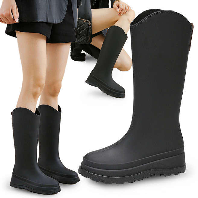 스토리원 여성 종아리 기장 롱 레인부츠 장화 방한 겨울 부츠 SH-RBT-S480