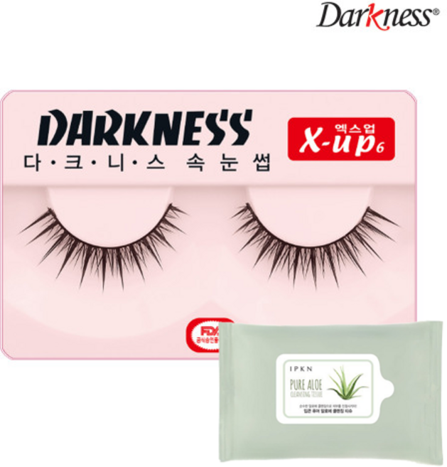 다크니스 속눈썹 X-up 시리즈 10개 1타 + 클렌징티슈 20매, X-up6