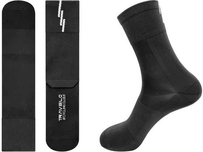트레벨로 컴프레션 자전거 양말 2pcs, 블랙, 1개