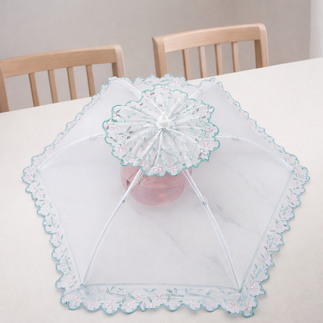 라이크토브 레이스 밥상 덮개, 1개, 화이트