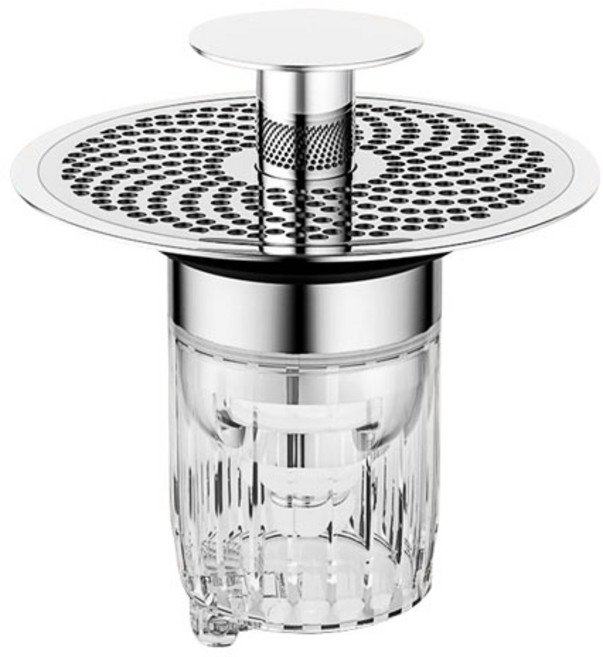 팀메이커 세면대트랩 머리카락 팝업 냄새차단 원터치 악취, 1개