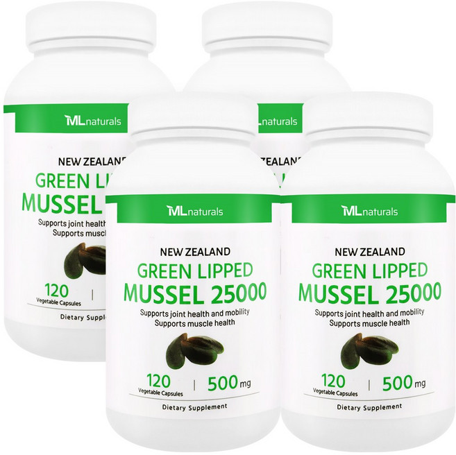 마이라이프 내추럴스 뉴질랜드 초록입홍합 25000, 120정, 4개