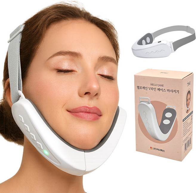 헬로제인 V라인케어 EMS마이크로 얼굴 마사지기 이중턱 리프팅, 상세페이지 참조