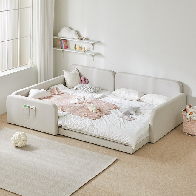 [침대 특가전] 파로마 아다지오 보드레더 패밀리 침대 가드형 SSQ 프레임만, 패밀리가드형 SSQ 아이보리