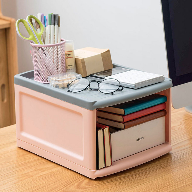 家用防塵收納神器 多層塑料鞋盒, 天藍色,一層（收納款）, 1個