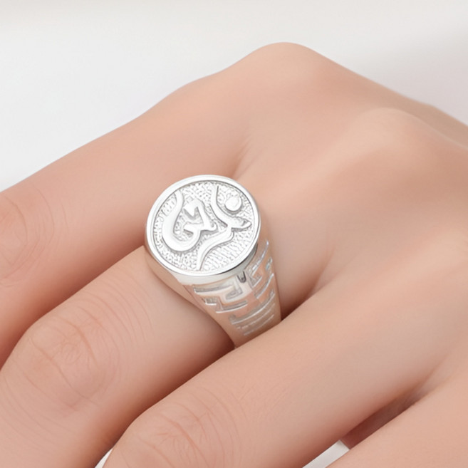 은비나리 순은 옴자 불교은반지 문양 925실버 반지 클래식 텍스처실버 불교반지 주얼리