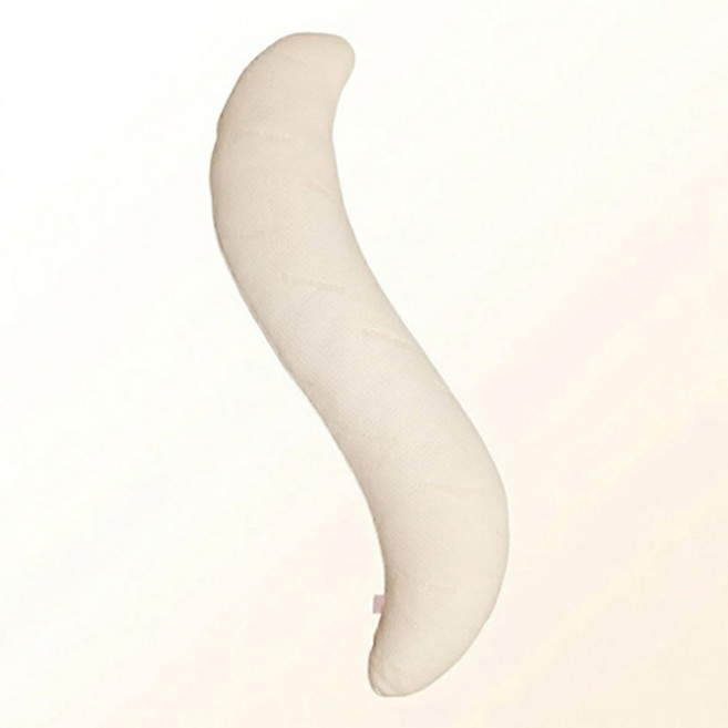 슬립앤슬립 리얼오가닉 바디필로우 안고자는 죽부인 쿠션 긴 S자형 베개, 아이보리