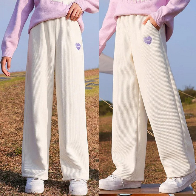 달콩슈 주니어용 골덴 기모 바지 아동부터 초등 성인까지 DKW101