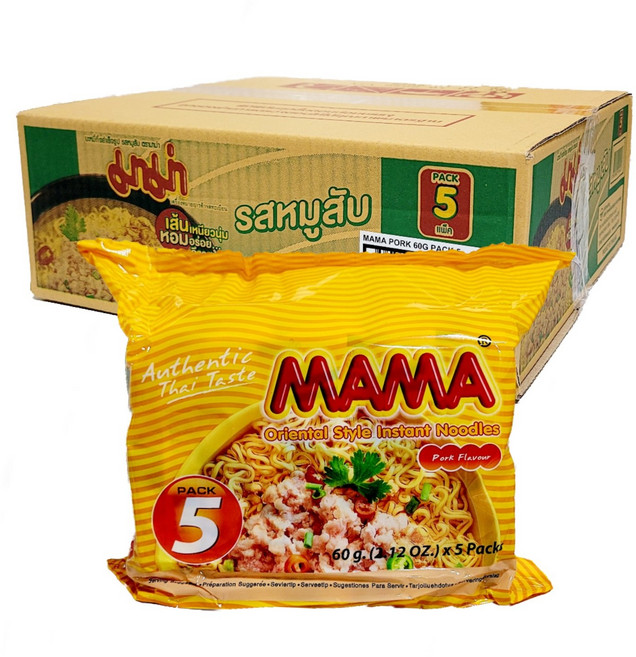 태국 MAMA MOO SAB 마마 무샵 민스드 포크 라면, 30개