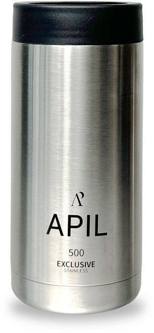 아필 프로텍션 캔 쿨러 보냉 컵 아이싱 텀블러 맥주 500ml 실버