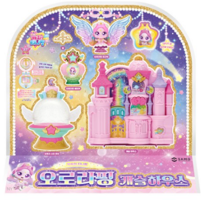 캐치티니핑 슈팅스타 오로라핑 캐슬하우스 세트, COLOR MIX (혼합색상), 4개