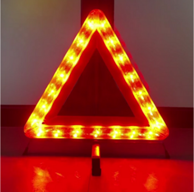 고휘도 LED 불빛 안전삼각대 / 유럽 인증 제품 / 차량용 자동차 비상 삼각대 사고예방 추돌사고, LED안전 삼각대 420XH420, 1개