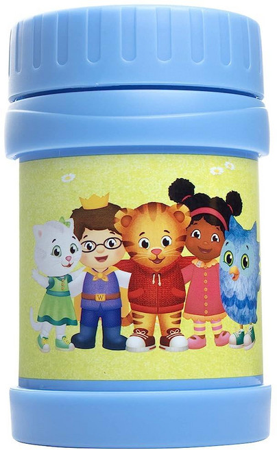 Daniel Tiger's Neighborhood 스테인리스 스틸 368.5g(13온스) 아동용 음식 용기 블루 진공 이중벽 단열 누출 방지 보온병으로 액체와 음식을 몇 시, 1개