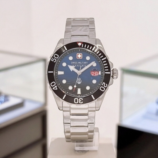 스위스밀리터리 쿼츠 메탈 다이버 남성시계(SMWGH2200302)