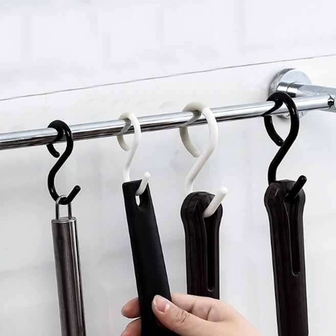 더봄리빙 안빠지는 S고리, 24개, 블랙계열(대형)