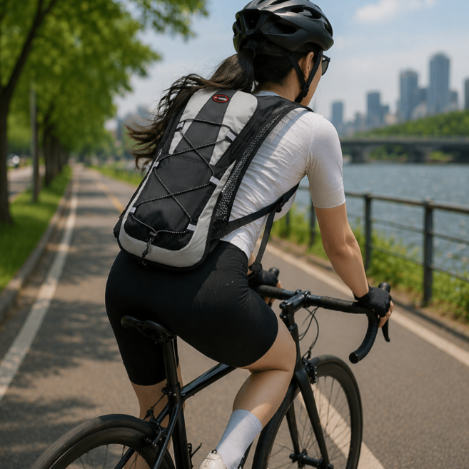 벨로르 수납최적화 라이딩 백팩, 1개, 블랙