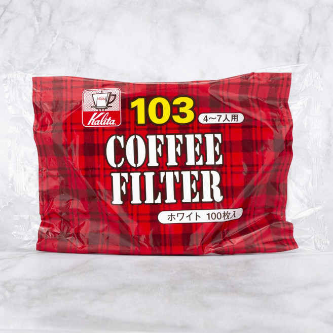 칼리타 커피필터 NK-103 화이트 5~6인용, 1개, 100개입