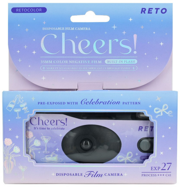 RETO Cheers! 即可拍 特效底片一次性相機 27張, 1個