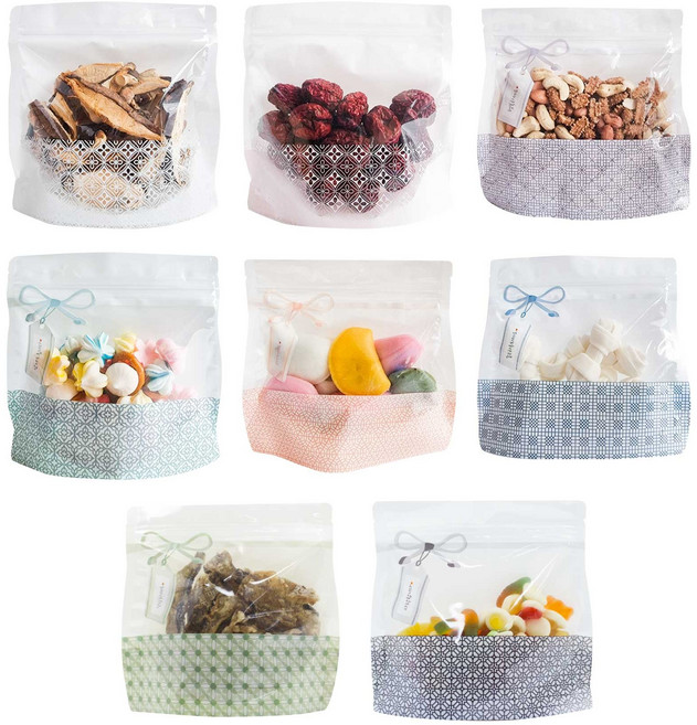 꿀단지 지퍼 스탠드 봉투 구디백 답례품 간식 소포장 30매입, H. 사랑합니다.