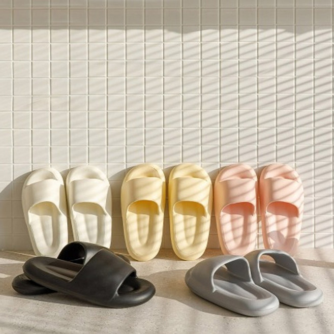 메이크잇업 폭신 무중력 파스텔 실내용 사무실 주방 슬리퍼, [브라운]