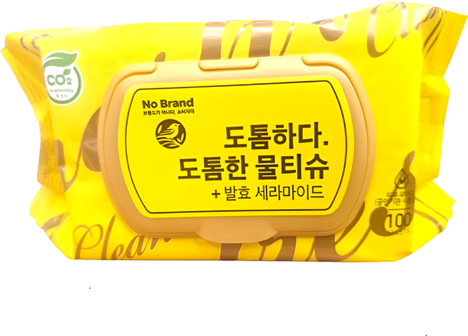 노브랜드 도톰한 캡형 물티슈 100매 x 10팩, 10개, 305g