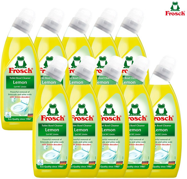 [프로쉬] 레몬 변기 세정제 750ml_1Box(10개입)-악취 요석제거, 10개, 750ml