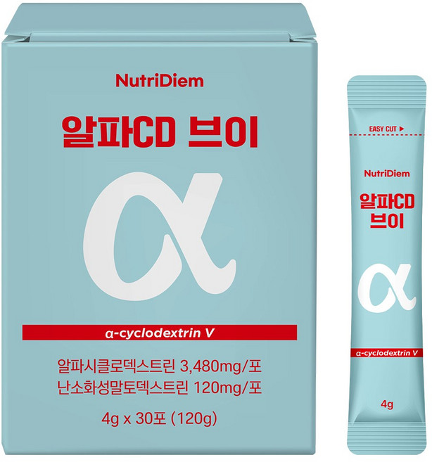뉴트리디엠 알파CD 브이 알파시클로덱스트린 알파시디 알파씨디 파인애플맛, 1박스, 30회분