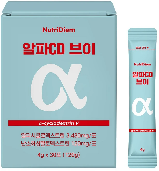 뉴트리디엠 알파CD 브이 알파시클로덱스트린 알파시디 알파씨디 파인애플맛, 1박스, 30회분 - 쿠팡