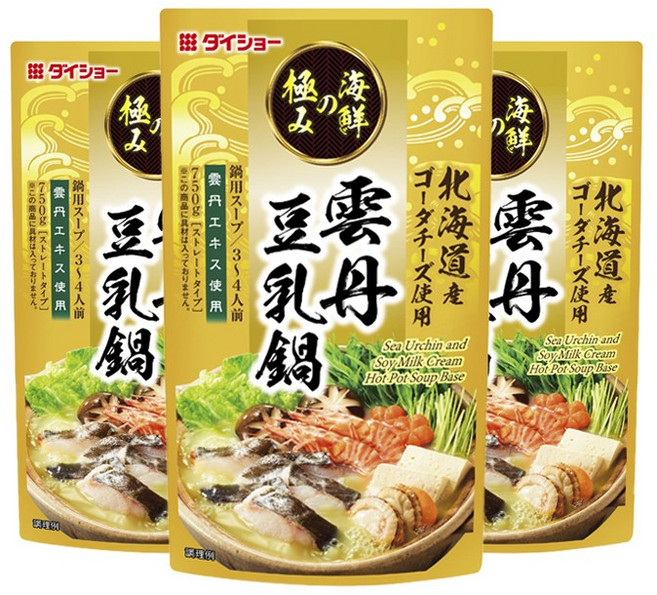 다이쇼 성게알 두유 나베 스트레이트 타입, 3개, 750g