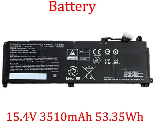 한성컴퓨터용 노트북 배터리 Hansung TFG5275 15.4V 3510mAh 53.35Wh 신규, 01 Battery