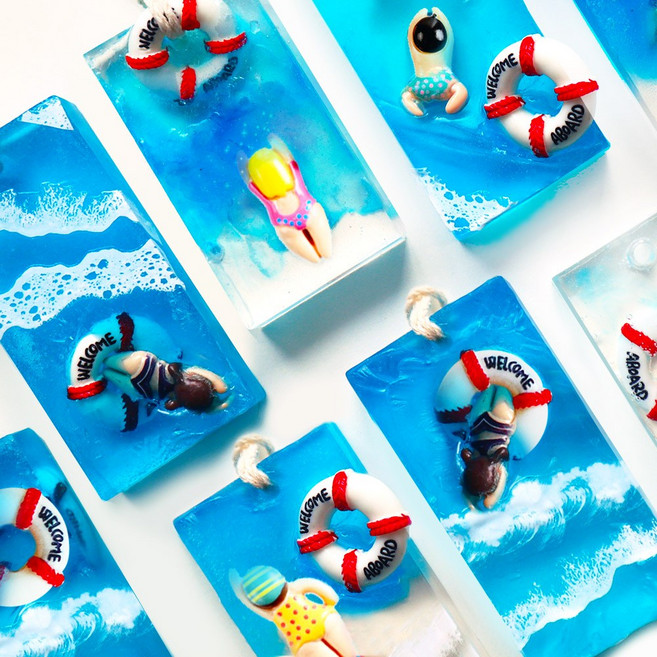 마타바 깨끗한 바다야 놀자! 수영 피규어 비누만들기 diy 키트 (6인)kit+체험활동지 여름 해양 환경, 1개