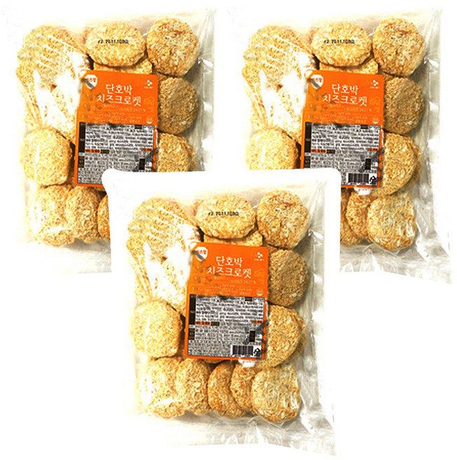 CJ 이츠웰 단호박 치즈크로켓 1KG, 3개