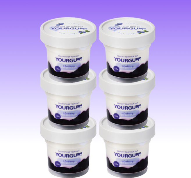 유얼거트 국산 원유 블루베리 과일맛 그릭요거트 대용량 130g 6개