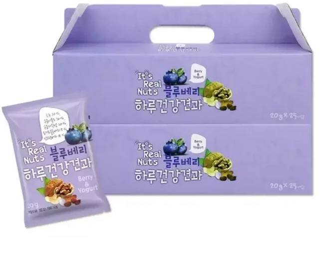 리얼넛츠 하루건강견과 블루베리 요거트 2박스 25봉 총 50봉, 1세트