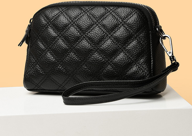 리치모리 소가죽 퀄팅 스티치 미니 크로스백