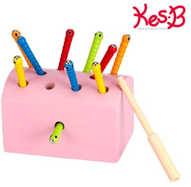 유아 장난감 교구 애벌레 잡기 보드게임 무지개 자석놀이 3세 4세 5세 어린이집 생일 선물 집중력 향상 어린이 교육 장난감 유아 교구, 민트몰 본상품선택, 1개