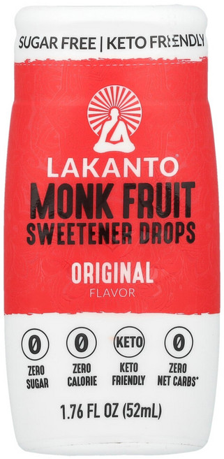 Lakanto Liquid Monk 과일 추출물 드롭 제로 칼로리 무설탕 케토 음료, 없음, 1개