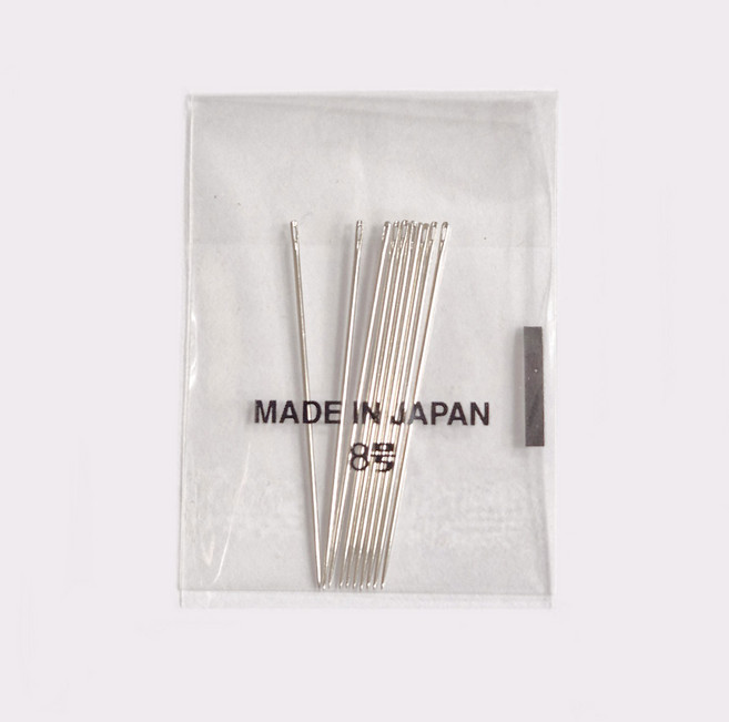 일제 8호 손바늘 비즈바늘 실크 퀼트 (10개입), 1세트