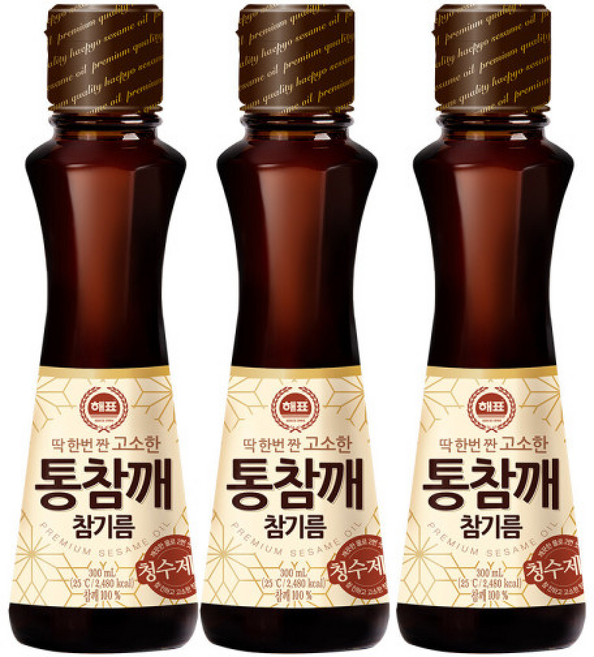 사조해표 통참깨참기름, 300ml, 3개