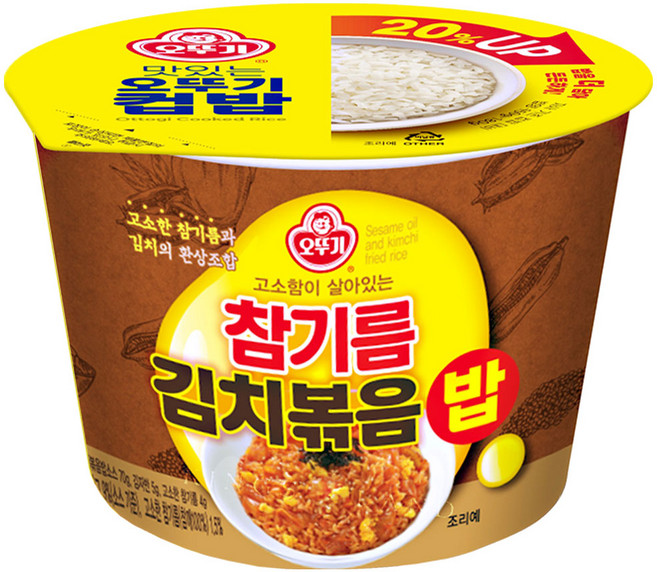 오뚜기 컵밥 참기름김치볶음밥, 259g, 22개