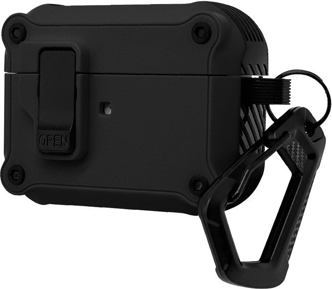 인트그로 스트롱 홀드 범퍼 잠금 케이스, 제트 블랙, 에어팟 프로