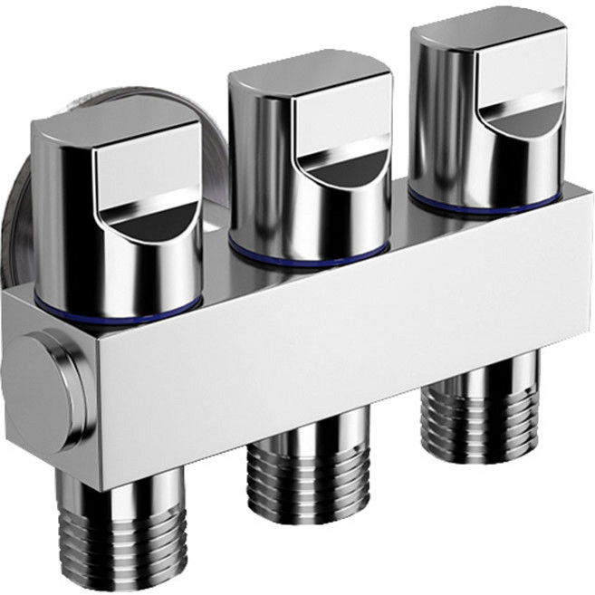 납작 수도꼭지 3출구 납작수전 3구 세갈래수도꼭지 LS2, 1개