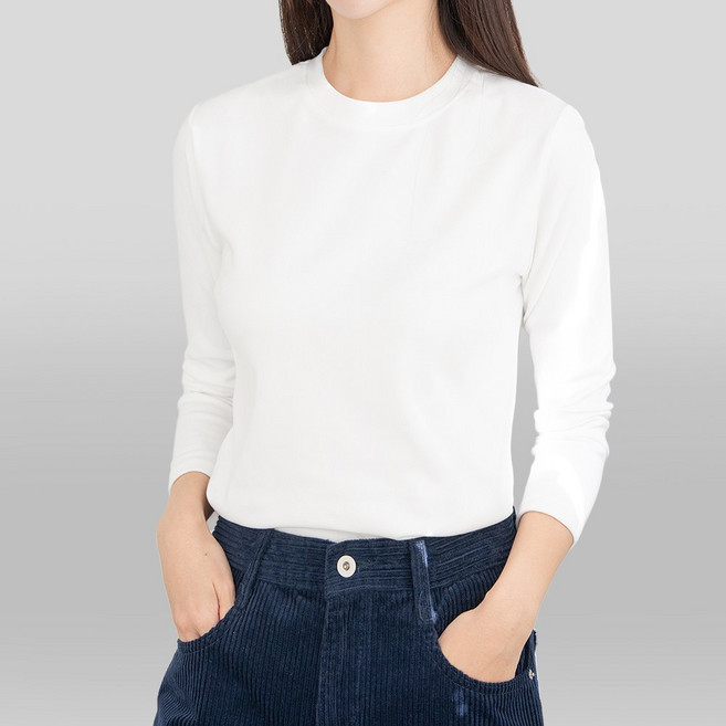 바이제제 여성 기모 긴팔 티셔츠