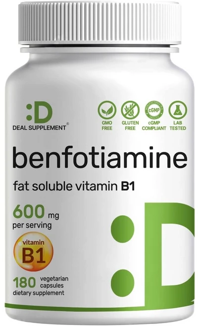 미국산 벤포티아민600mg 비타민B1티아민 피로회복 심장 신장 인지향상 에너지 증가 180정1개, 2개, 180정 - 쿠팡