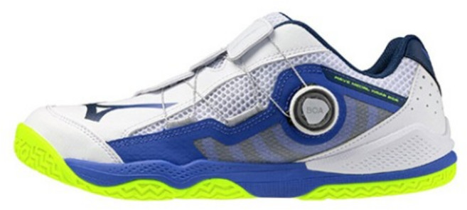 미즈노 탁구화 웨이브 메달 랩 보아 (화이트X블루) 신발주머니&양말 증정