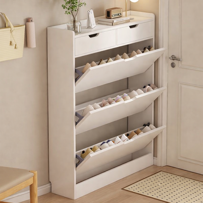 공간절약형 슬림 신발장 모던 현관 틸트형 슈즈 수납장, 3단, M07