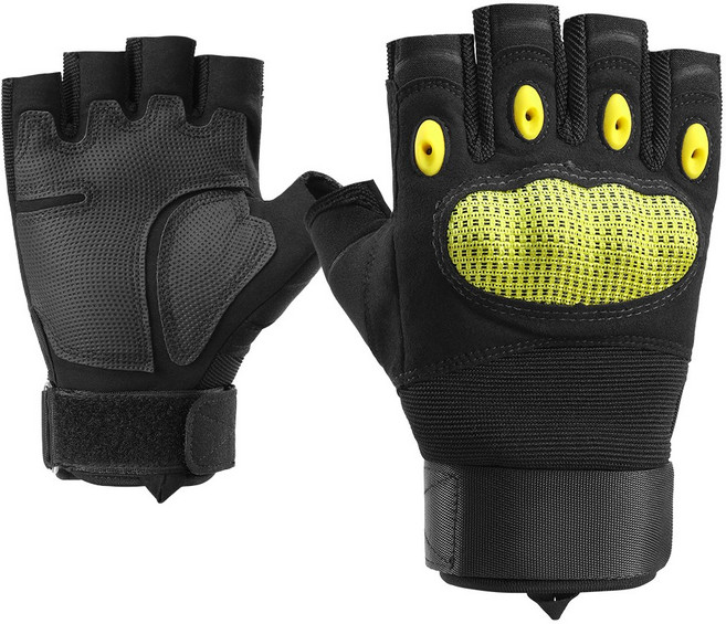 오제로 너클 가드 오토바이 장갑, 옐로우