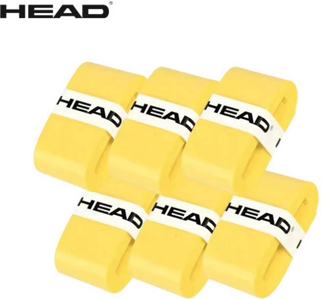 헤드 프라임 투어 오버그립 6개입 285651 테니스 배드민턴 스쿼시 그립, 옐로우, 1개